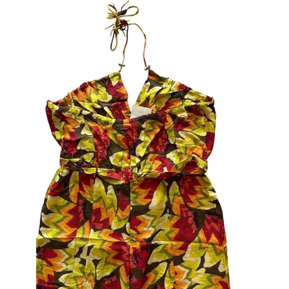 FARM RIO X ANTHROPOLOGIE FRUIT PRINT HALTER JUMPSUIT NWT SIZE LARGE - Picture 7 of 11